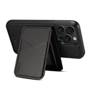 For iPhone 16 Plus ESEBLE E3 Plain Texture Card Slots MagSafe RFID Leather Case(Black)