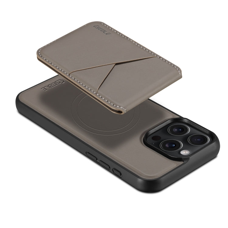For iPhone 16 Plus ESEBLE E3 Plain Texture Card Slots MagSafe RFID Leather Case(Grey)