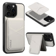 For iPhone 16 Pro ESEBLE E3 Plain Texture Card Slots MagSafe RFID Leather Case(Ivory) - free shipping - PMC Jewellery - Order now!