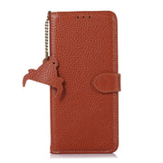 For Honor Play 60 Plus Genuine Leather Litchi Texture RFID Leather Phone Case(Coffee)