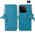 For Honor Play 60 Plus Genuine Leather Litchi Texture RFID Leather Phone Case(Blue) - Honor Cases by PMC TechLife | Online Shopping South Africa | PMC TechLife | Buy Now Pay Later Mobicred