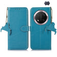 For Honor X9c Genuine Leather Litchi Texture RFID Leather Phone Case(Blue) - Honor Cases by PMC TechLife | Online Shopping South Africa | PMC TechLife | Buy Now Pay Later Mobicred