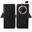 For Honor X9c Genuine Leather Litchi Texture RFID Leather Phone Case(Black) - Honor Cases by PMC TechLife | Online Shopping South Africa | PMC TechLife | Buy Now Pay Later Mobicred