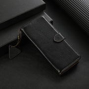 For Honor X9c Genuine Leather Litchi Texture RFID Leather Phone Case(Black)