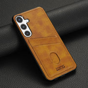 For Samsung Galaxy S24 5G AZNS K1 Series Card Slot Business Phone Case(Yellow)
