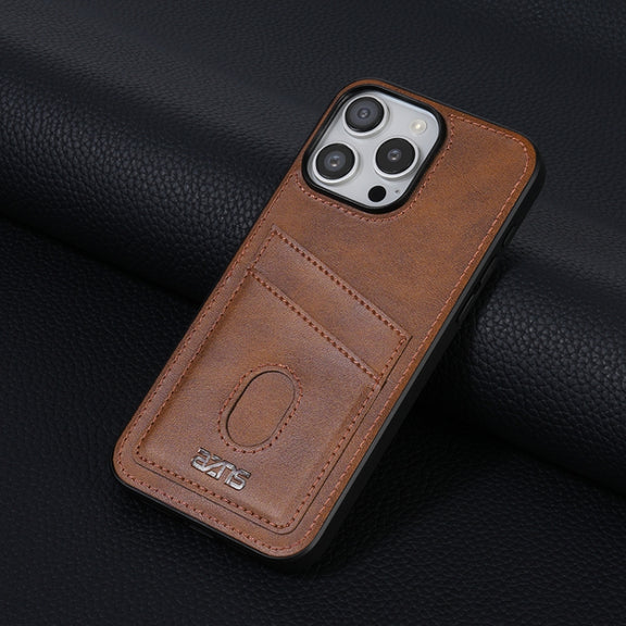 For iPhone 16 Pro Max AZNS K1 Series Card Slot Business Phone Case(Brown)