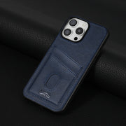 For iPhone 16 Pro Max AZNS K1 Series Card Slot Business Phone Case(Blue)