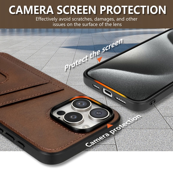 For iPhone 16 Pro Max AZNS K1 Series Card Slot Business Phone Case(Blue)