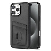 For iPhone 16 Pro AZNS K1 Series Card Slot Business Phone Case(Black)
