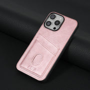For iPhone 16 Pro AZNS K1 Series Card Slot Business Phone Case(Pink)