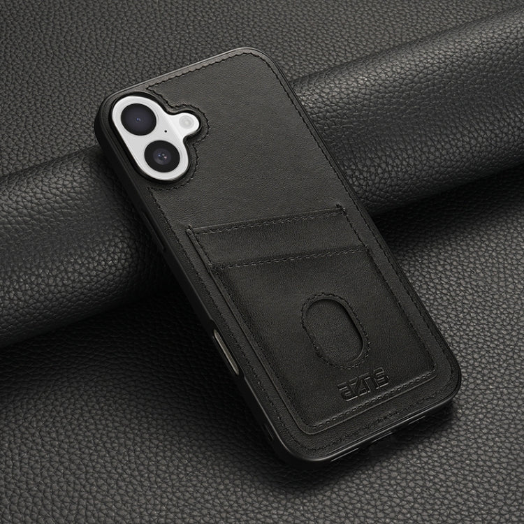 For iPhone 16 Plus AZNS K1 Series Card Slot Business Phone Case(Black)