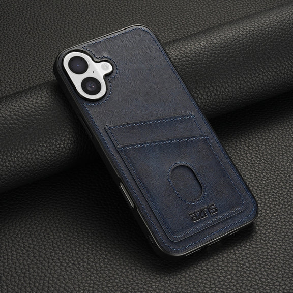 For iPhone 16 Plus AZNS K1 Series Card Slot Business Phone Case(Blue)