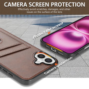For iPhone 16 Plus AZNS K1 Series Card Slot Business Phone Case(Blue)