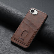 For iPhone 16e AZNS K1 Series Card Slot Business Phone Case(Brown)
