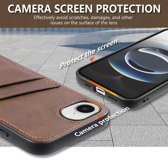 For iPhone 16e AZNS K1 Series Card Slot Business Phone Case(Black)
