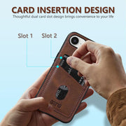 For iPhone 16e AZNS K1 Series Card Slot Business Phone Case(Black)