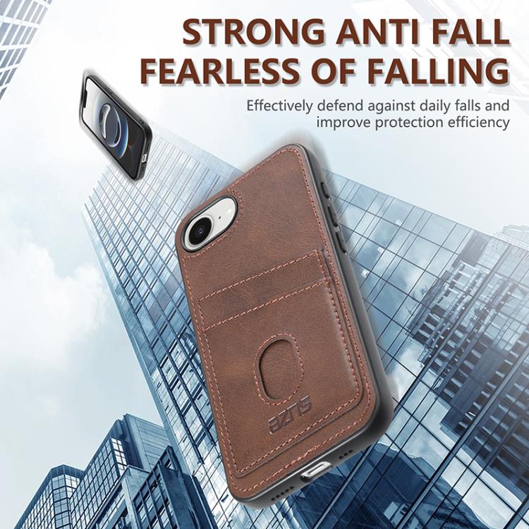 For iPhone 16e AZNS K1 Series Card Slot Business Phone Case(Blue)