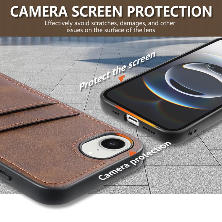 For iPhone 16e AZNS K1 Series Card Slot Business Phone Case(Blue)