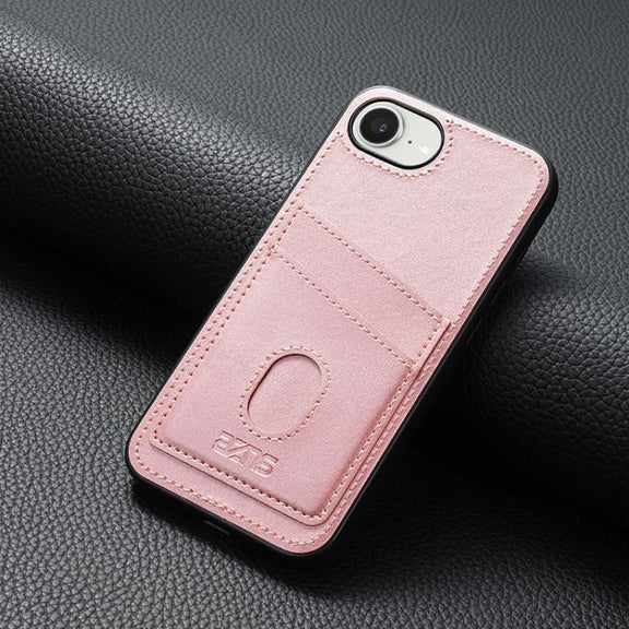 For iPhone 16e AZNS K1 Series Card Slot Business Phone Case(Pink)