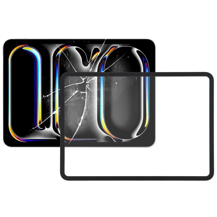 For iPad Pro 11 2024 A2836 A2837 A3006 Front Screen Outer Glass Lens with OCA Optically Clear Adhesive