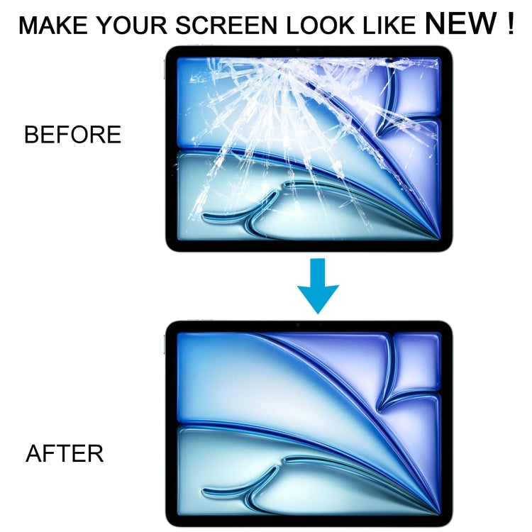 For iPad Air 11 2024 A2899 A2900 A2902 Front Screen Outer Glass Lens with OCA Optically Clear Adhesive