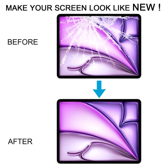 For iPad Air 13 2024 A2903 A2904 A2898Front Screen Outer Glass Lens with OCA Optically Clear Adhesive