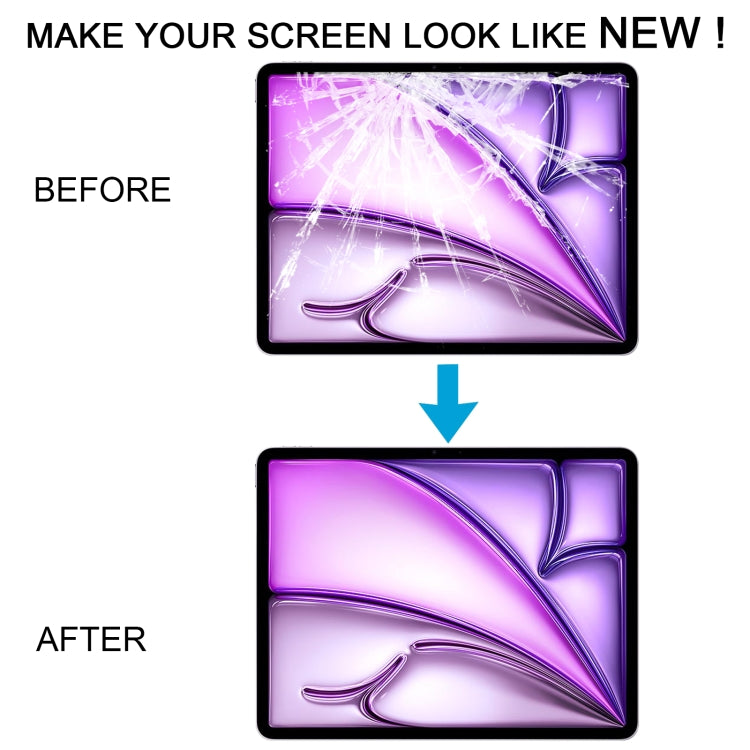 For iPad Air 13 2024 A2903 A2904 A2898Front Screen Outer Glass Lens with OCA Optically Clear Adhesive