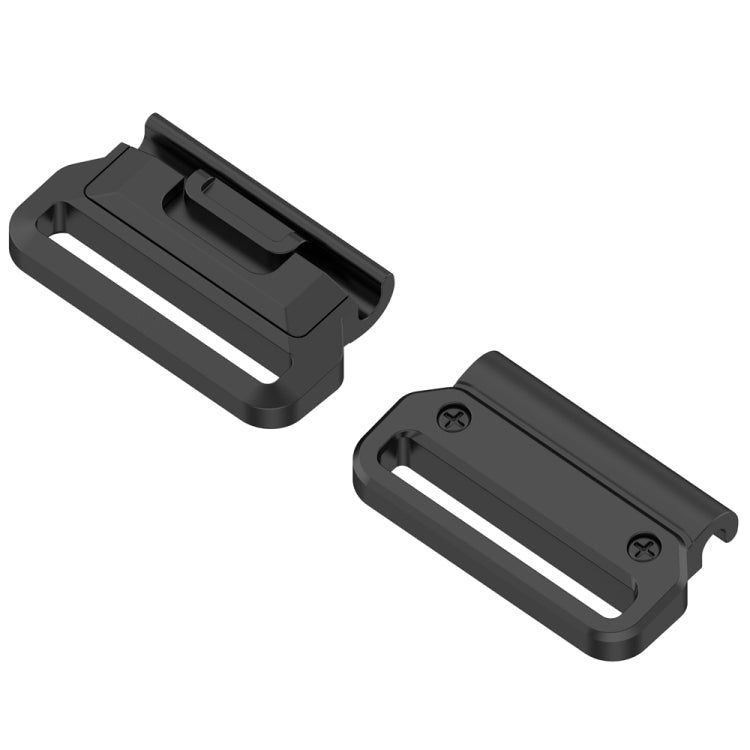 For Garmin 26mm 1 Pair Metal Medium Adapter Watch Band Quick Release Connector(Black)