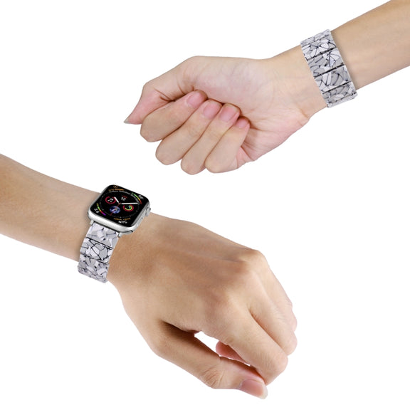 For Apple Watch 46mm / 49mm / 45mm / 44mm Stretch Rope Square Resin Watch Band(Crack)