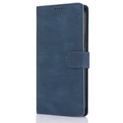 For Samsung Galaxy S25 5G Fantasy Skin-feel Calfskin Texture Leather Phone Case(Blue)