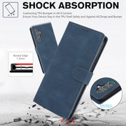 For Samsung Galaxy S25 5G Fantasy Skin-feel Calfskin Texture Leather Phone Case(Blue)