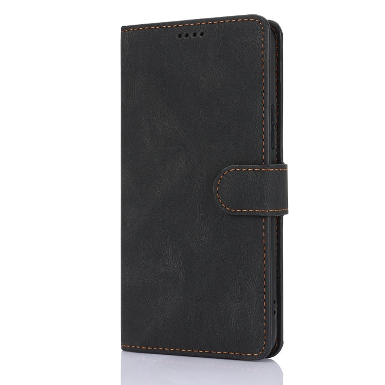 For Samsung Galaxy S25+ 5G Fantasy Skin-feel Calfskin Texture Leather Phone Case(Black)