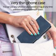 For Samsung Galaxy S25+ 5G Fantasy Skin-feel Calfskin Texture Leather Phone Case(Blue)