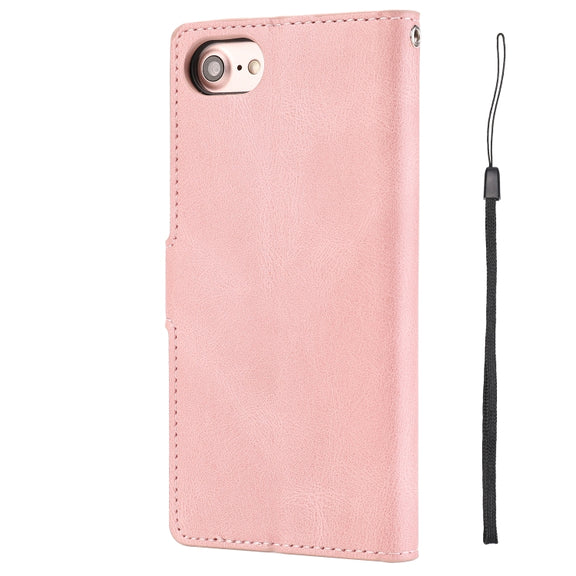 For iPhone 16e Fantasy Skin-feel Calfskin Texture Leather Phone Case(Pink)