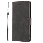 For iPhone 16e Fantasy Skin-feel Calfskin Texture Leather Phone Case(Black)