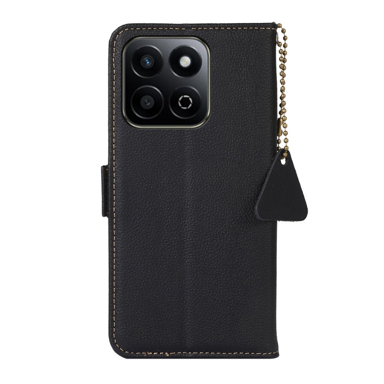 For Honor Play 60 Plus / 200 Smart Side-Magnetic TJ Genuine Leather RFID Phone Case(Black)