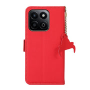 For Honor Play 60 Plus / 200 Smart Side-Magnetic TJ Genuine Leather RFID Phone Case(Red)