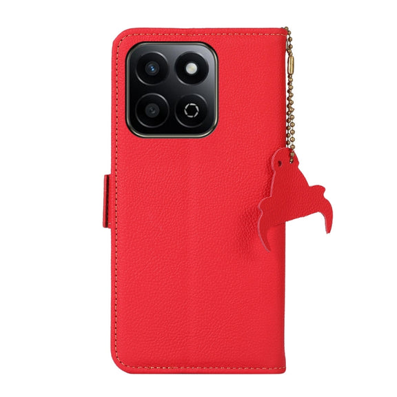 For Honor Play 60 Plus / 200 Smart Side-Magnetic TJ Genuine Leather RFID Phone Case(Red)