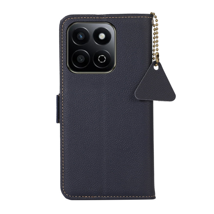 For Honor Play 60 Plus / 200 Smart Side-Magnetic TJ Genuine Leather RFID Phone Case(Blue)