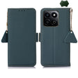 For Honor Play 60 Plus / 200 Smart Side-Magnetic TJ Genuine Leather RFID Phone Case(Green) - Honor Cases by PMC TechLife | Online Shopping South Africa | PMC TechLife | Buy Now Pay Later Mobicred