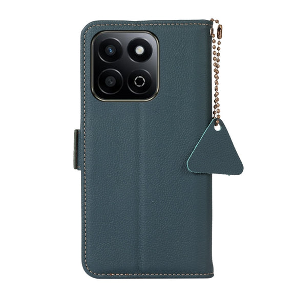For Honor Play 60 Plus / 200 Smart Side-Magnetic TJ Genuine Leather RFID Phone Case(Green)