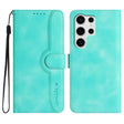 For Samsung Galaxy S25 Ultra 5G Heart Pattern Skin Feel Leather Phone Case(Light Blue) - Galaxy S25 Ultra 5G Cases by PMC Jewellery | Online Shopping South Africa | PMC Jewellery | Buy Now Pay Later Mobicred