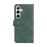 For Samsung Galaxy S25 / S24 5G Dual-color Splicing Flip Leather Phone Case(Green)