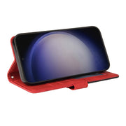 For Samsung Galaxy S25+ / S24+ 5G Dual-color Splicing Flip Leather Phone Case(Red)