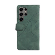 For Samsung Galaxy S25 Ultra 5G Dual-color Splicing Flip Leather Phone Case(Green)