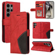 For Samsung Galaxy S25 Ultra 5G Dual-color Splicing Flip Leather Phone Case(Red) - Galaxy S25 Ultra 5G Cases by PMC Jewellery | Online Shopping South Africa | PMC Jewellery | Buy Now Pay Later Mobicred