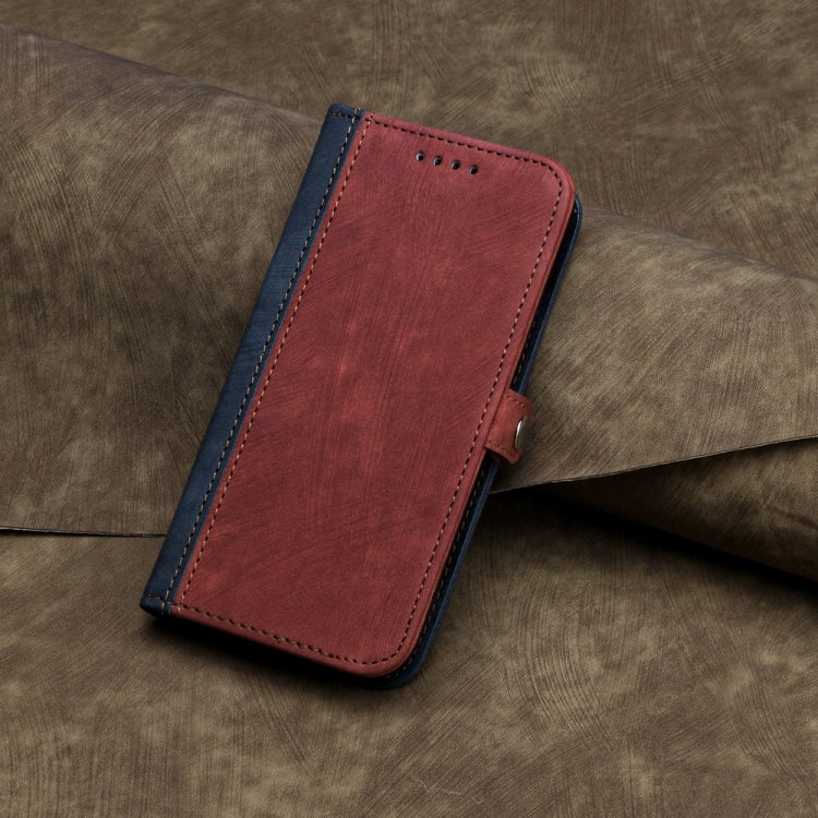 For Samsung Galaxy S25 Ultra 5G Side Buckle Double Fold Hand Strap Leather Phone Case(Red)