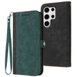 For Samsung Galaxy S25 Ultra 5G Side Buckle Double Fold Hand Strap Leather Phone Case(Dark Green) - free shipping - PMC Jewellery - Order now!