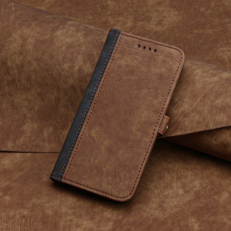For Samsung Galaxy S25 Ultra 5G Side Buckle Double Fold Hand Strap Leather Phone Case(Brown)