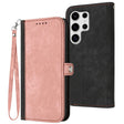 For Samsung Galaxy S25 Ultra 5G Side Buckle Double Fold Hand Strap Leather Phone Case(Pink) - free shipping - PMC TechLife - Order now!